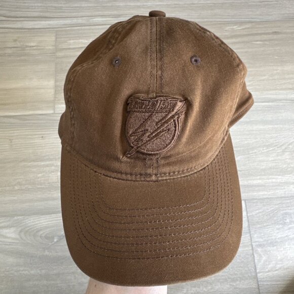 Vintage Tampa Bay Lightning Hat Fitted OSFA Brown Old Time Hockey NHL Hockey - Picture 16 of 16
